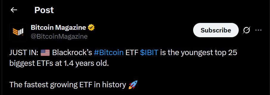 BlackRock Bitcoin ETF büyüme grafiği